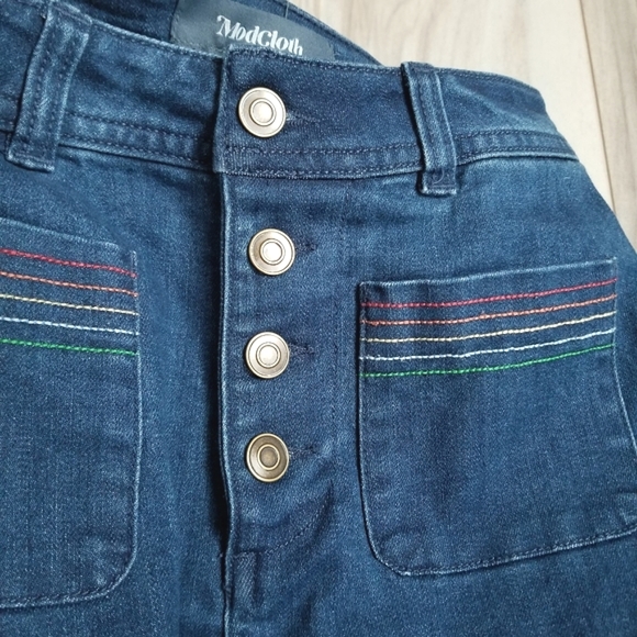 Modcloth don't forget your rainbow flare cropped jeans - Picture 10 of 10